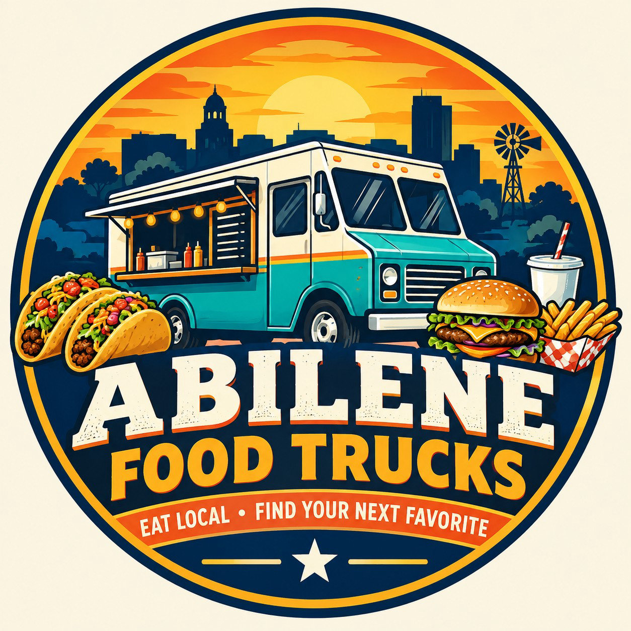 Find My Food Truck community gathering with local street food and food truck scene in Abilene, TX 79601